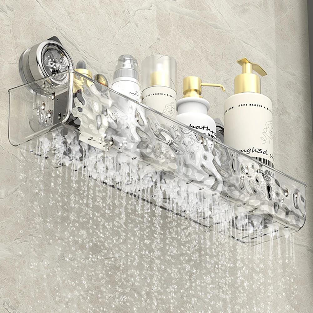 Горячая Душевая Полка Присоска Ванная Комната Ледник Узор Присоска Стеллаж Для Хранения Корзина Сортировочная Коробка Угловая Полка Без Дыроколов