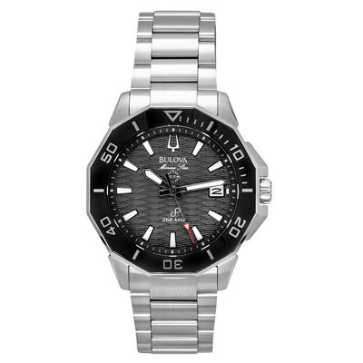 Часы мужские Marine Star из нержавеющей стали с черным циферблатом Precisionist Quartz Diver's 96B434 200M