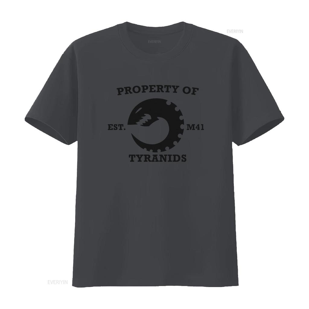 Tyranids Property Of Line Print T Shirt For Casual Fashion Vintage Graphic Stylish Homme Top For Everyday Wear