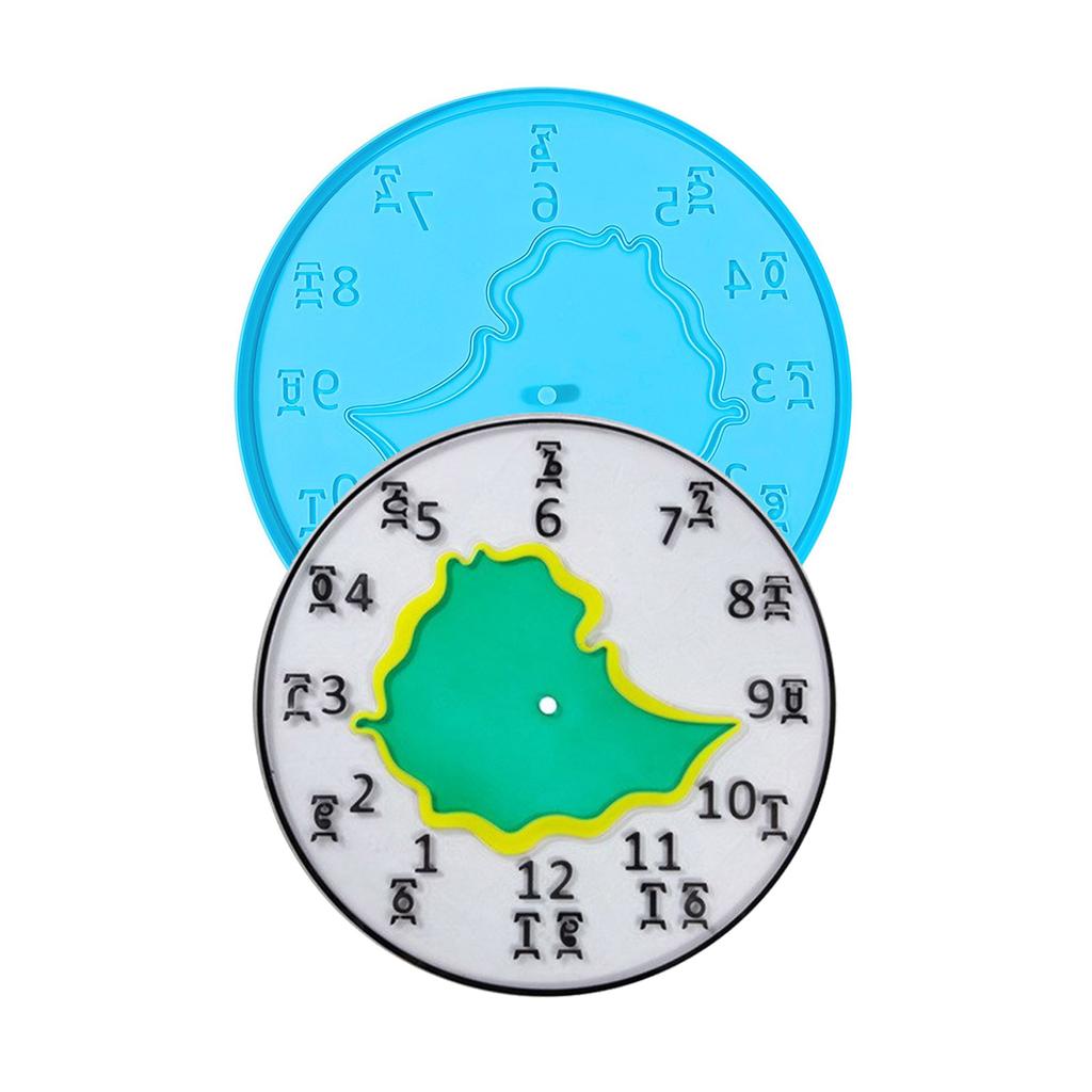 Гибкая форма для эпоксидной смолы, прочная силиконовая форма, Эфиопская карта, форма для украшения часов, идеально подходит для любителей DIY