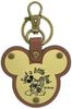 Napolex Keychain Metal Plate Genuine Leather Engraved English Print Mickey Shape Car Accessories Car Supplies Disney Mickey Mouse WD-334