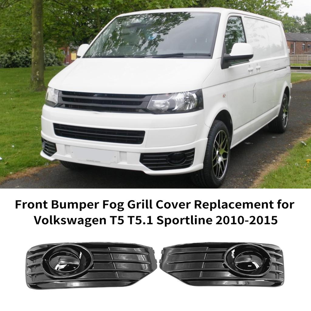 Front Bumper Fog Grill Cover Premium Quality Fog Light Cover Replacement for T5 T5.1 Sportline 2010-2015