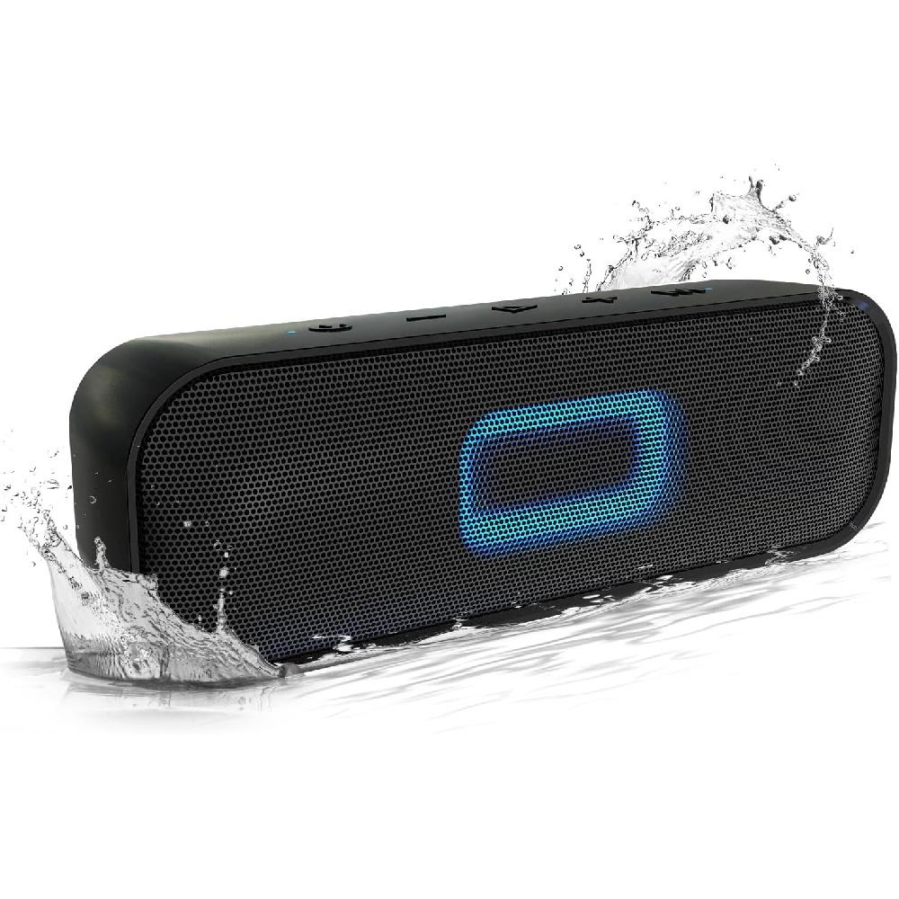 Портативные колонки с беспроводной связью Bluetooth с громким стереозвуком 20 Вт, водонепроницаемые колонки для душа IPX6, громкоговорители TWS для вечеринок, многоцветная подсветка