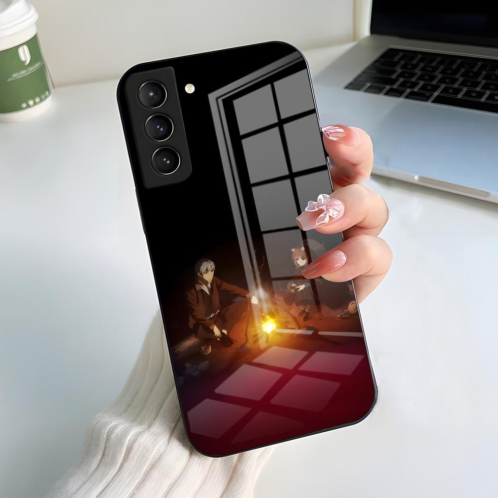 Чехол для телефона S-Spice And W-Wolf для Samsung A56 A36 A26 A16 A15 A25 A35 A55 A14 A34 A24 A54 Стеклянный чехол
