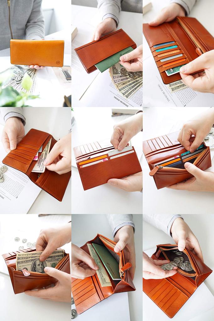 Черный длинный кошелек с кошельком для монет из натуральной кожи Etica Black [Dakota Label] для мужчин BL-620312-10