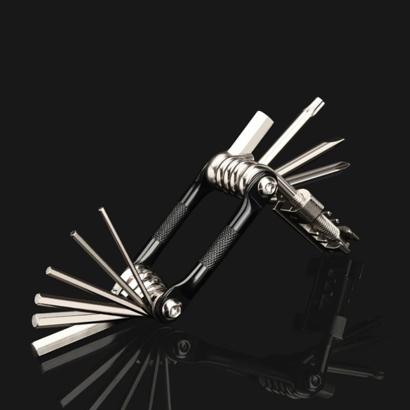 Мультитул для обслуживания велосипедов Инструмент для ремонта велосипедов Гаечный ключ 16 в 1 Многофункциональный Инструмент для обслуживания велосипедов