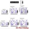 2D flat printing 2pcs Curtain Window Treatment Curtains Lavender Blooms and Butterflies Digital Printed Polyester Drapes Party