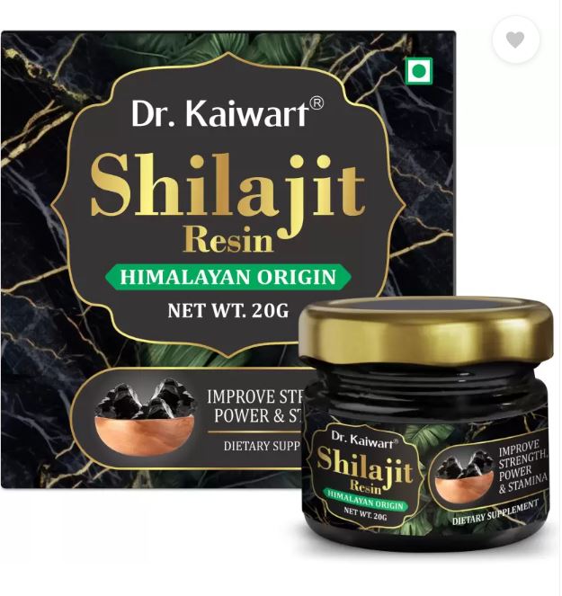 Dr Kaiwart Himalayan Shilajit Resin For Strength, Power Stamina Rich In Fulvic Acid 20 Gm