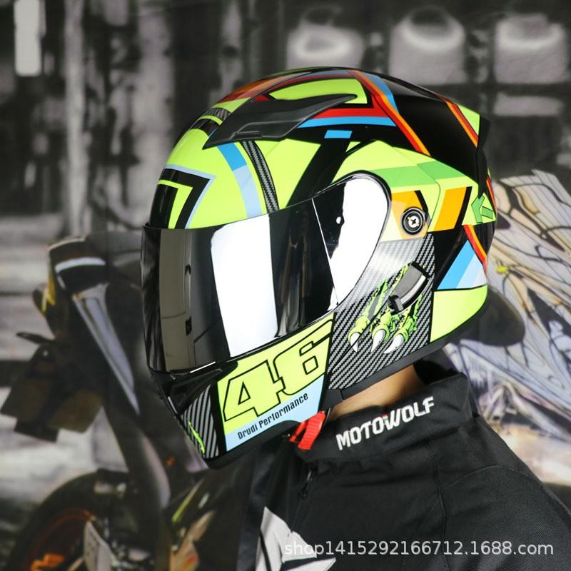 Full Face Motorcycle Helmet With Bluetooth Speaker Scooter Riders All Season Warm Winter ABS Shell M L XL