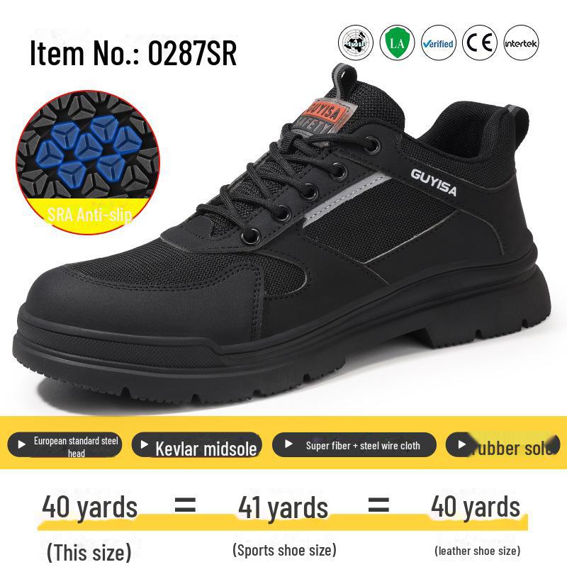 Мужская защитная обувь: Прочный, ударопрочный и антипрокольный, удобный, модный, идеально подходит для строительных площадок