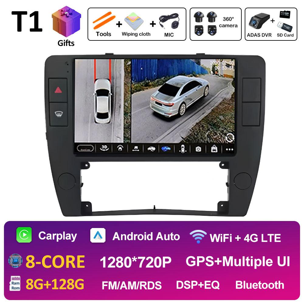 Беспроводная стереосистема Carplay DSP для Volkswagen Passat B5 2000 2001 2002 2003 2004 2005 Android 14 Вентилятор охлаждения Bluetooth Аксессуары