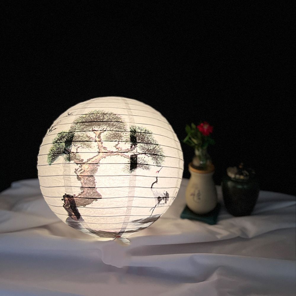 Абажур Бумажный Фонарь Круглый Подвесной Фонарь Шар Праздничные Принадлежности Бумажный Фонарь Новый Год