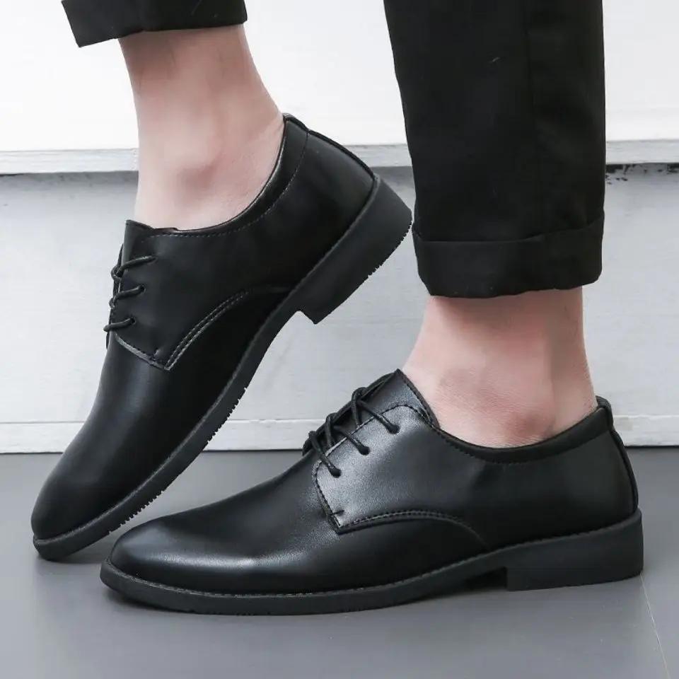 Fashion Dress Shoes Man Casual Business Official Social Shoe for Men Spring Autumn Elegant and Classic 2024 Trend Cheap Liquidation Suit