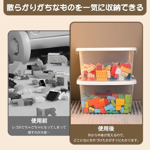 RAIN QUEEN Корзина для хранения игрушек с крышкой для Lego, Tomica, строительных блоков, коробка для хранения LEGO, штабелируемая, прозрачная, организованная, пластиковая, набор из 6 штук