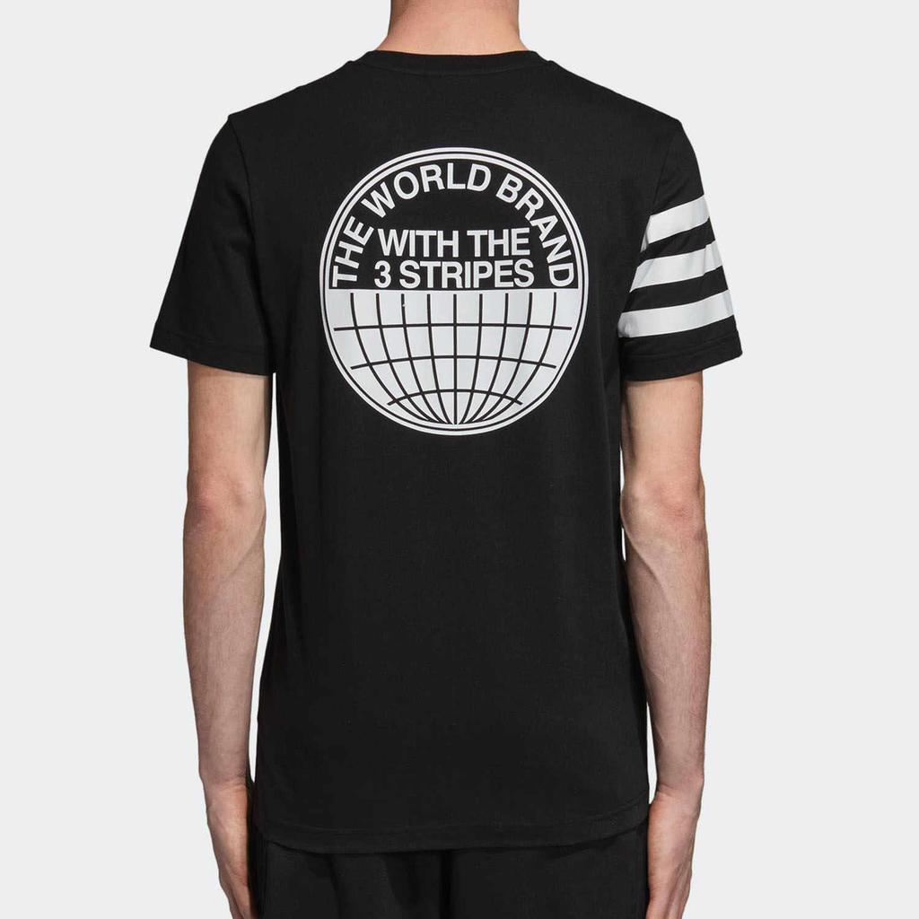 Adidas Футболка с коротким рукавом и круглым вырезом с логотипом Originals, мужские топы, черная CZ1749