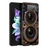 Ретро-камера Жесткий ПК Чехол для Телефона Для Samsung Galaxy Z Flip 7 6 5 4 Черная Крышка Для Galaxy Z Flip 3 Складывающийся Корпус Fundas Capa Сумка