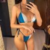 Сексуальный мини-бикини с подкладкой на бретельках, женский купальник, женский купальник из двух частей, комплект бикини, купальный костюм, купальный костюм для леди