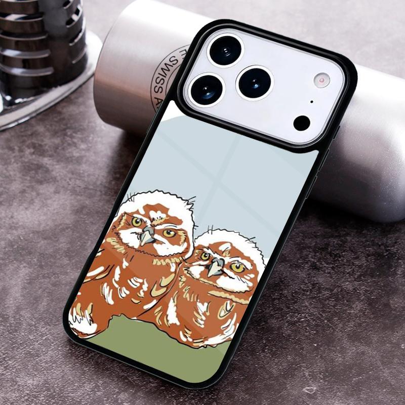 Чехол для телефона 'Совенок' для iPhone 17 16 15 14 13 12 11 Pro Max Plus 17Air Мягкий Силиконовый Чехол