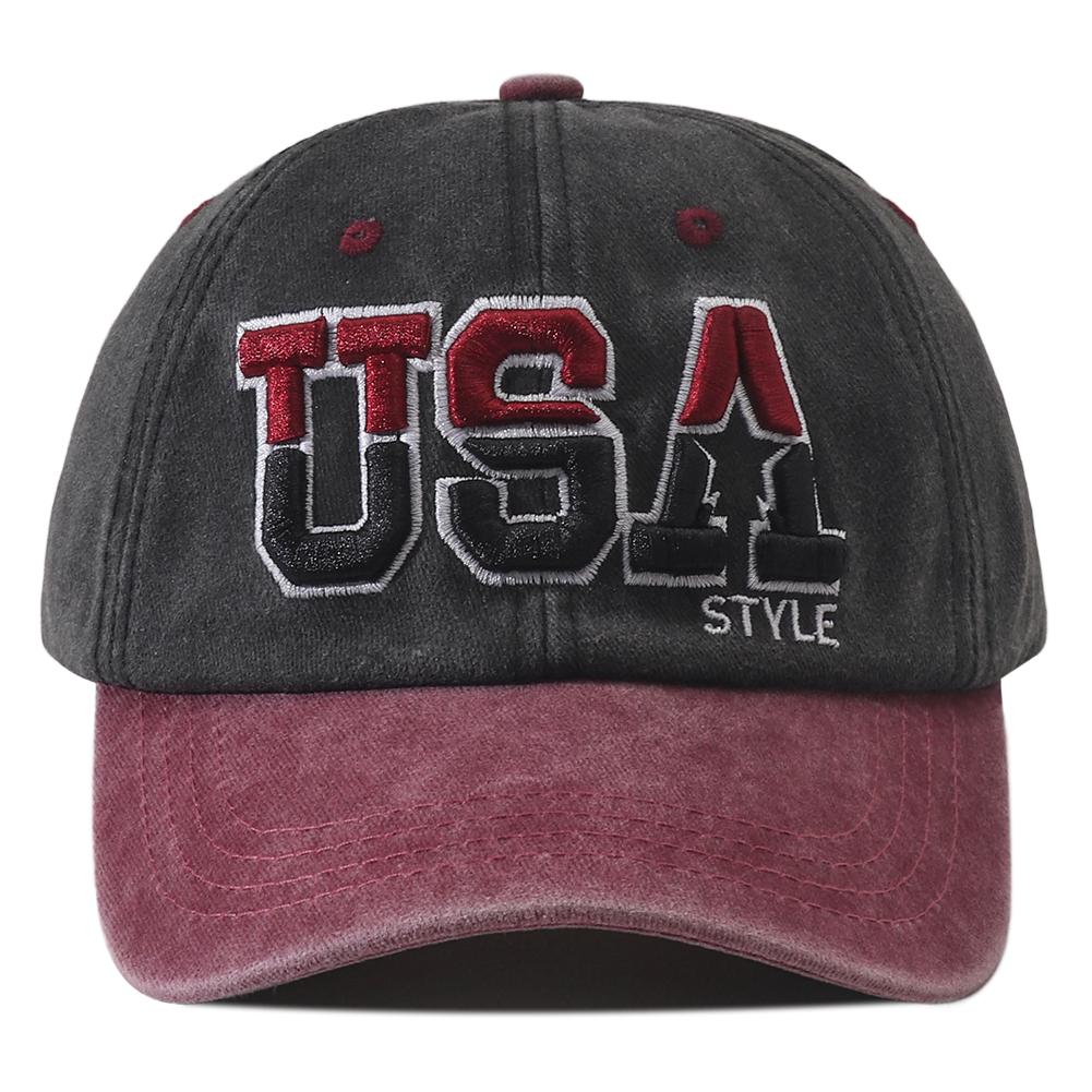 Новая унисекс бейсболка с вышивкой буквы USA, стираный хлопок, snapback, хип-хоп, уличные кепки с козырьком для женщин, мужчин