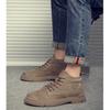 2025 Зимняя обувь Мужские ботильоны Натуральная кожа Модные Мужские ботинки Плоская Нескользящая Теплая Плюшевая Зимняя обувь