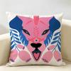 Abstract Floral Animal Fashion Cushion Cover Natural Linen Organic Fabric DoubleSided Printing Room Sofa Decor Pillow Case