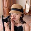 Элегантная шляпа-бант, летняя шляпа для верховой езды, ретро плетеная соломенная шляпа, для улицы