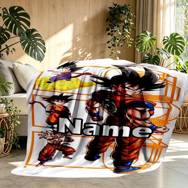 Custom Name Personalized Anime Print Blanket, Home Decor, Bedroom, Sofa, Camping, Couch, Gifts for Birthday Christmas
