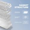 YUNZII X75 Hot Swap Mechanical Keyboard Transparent Keycap Gasket Mounted 75 Keyboard RGB Backlit Gaming Keyboard Compatible with White Wired