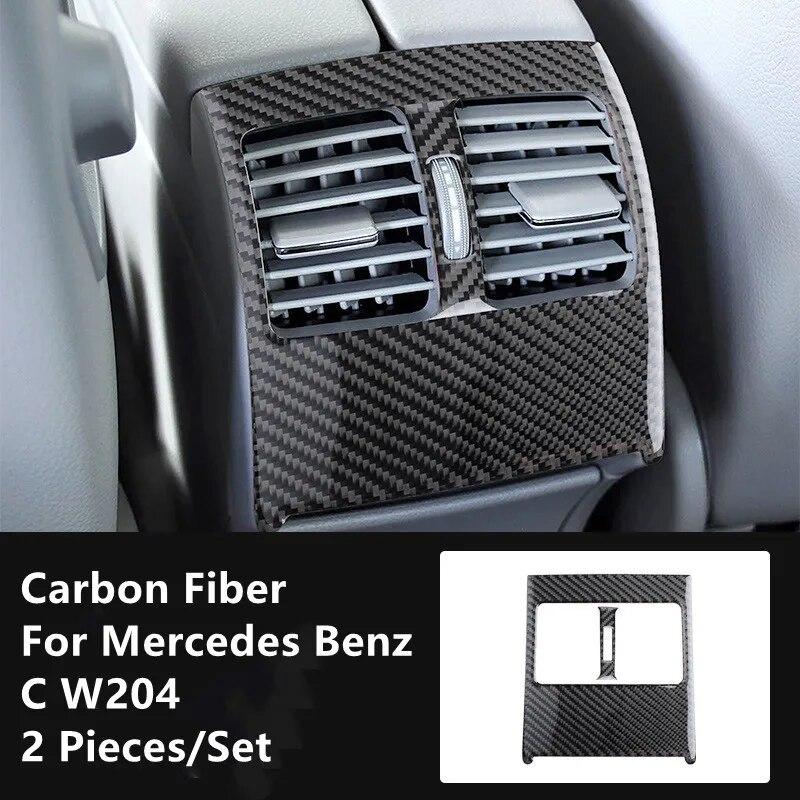 Углеродное волокно, модификация салона автомобиля, накладка, полоски, декоративные наклейки для Mercedes Benz C W204, внутренние аксессуары автомобиля