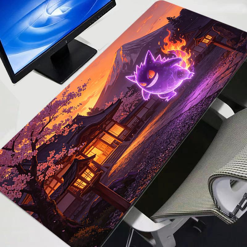 Large Mouse Pad Gengar Pokemon Pikachu pc speed For esports players x rug Laptop Computer Keyboard  desk Mat xxl mousepad