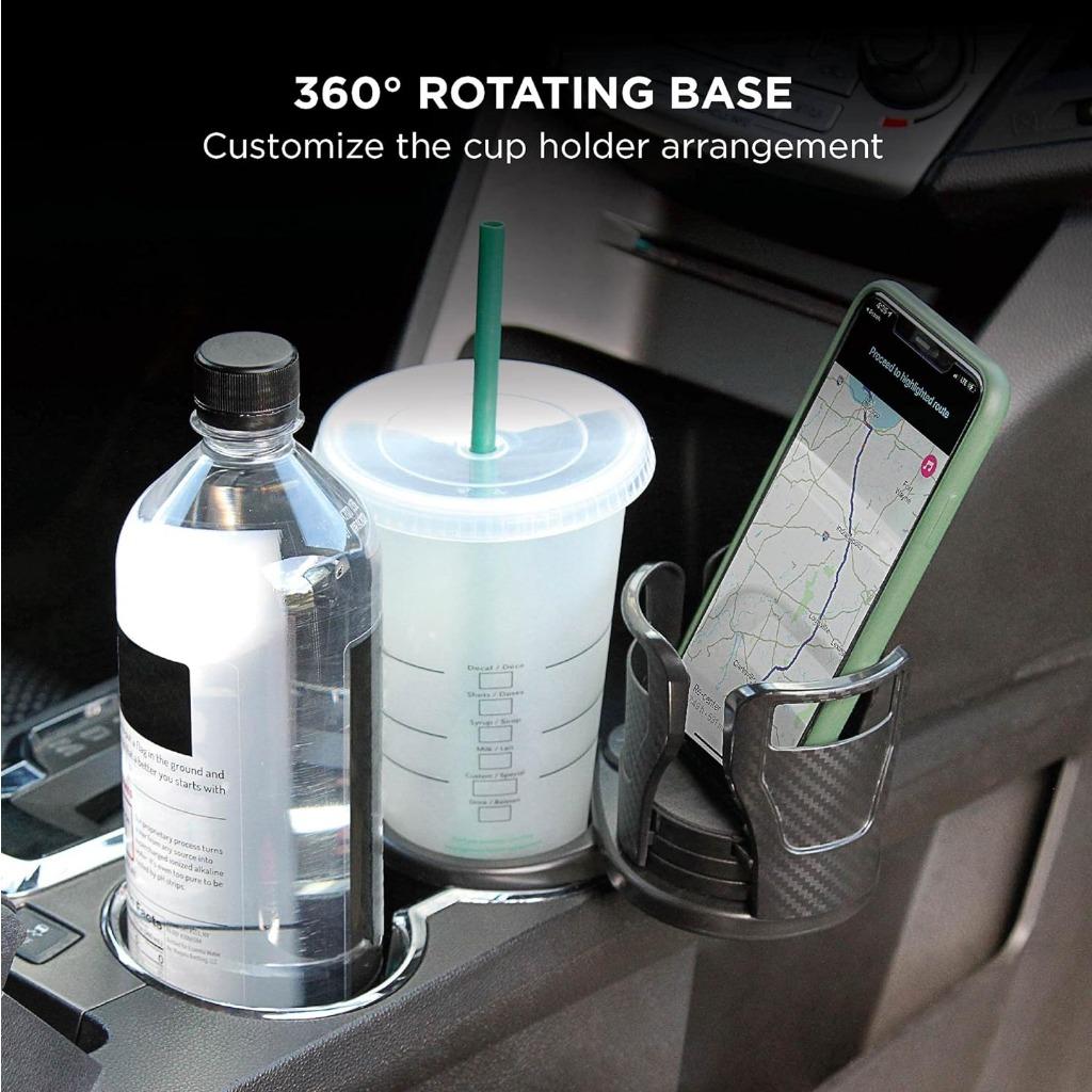 Автомобильный держатель для чашки, расширитель для автомобильного адаптера, регулируемый многофункциональный двойной держатель для чашки с держателем для телефона, органайзер для ароматерапии