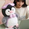 Новая плюшевая игрушка Пингвин Обнимает Рыбу Мягкая набивная игрушка Пингвин Каваи Плюш Декор комнаты Подарок на день рождения