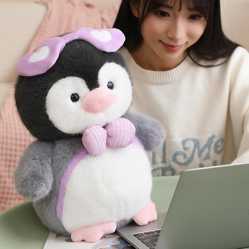 Новая плюшевая игрушка Пингвин Обнимает Рыбу Мягкая набивная игрушка Пингвин Каваи Плюш Декор комнаты Подарок на день рождения