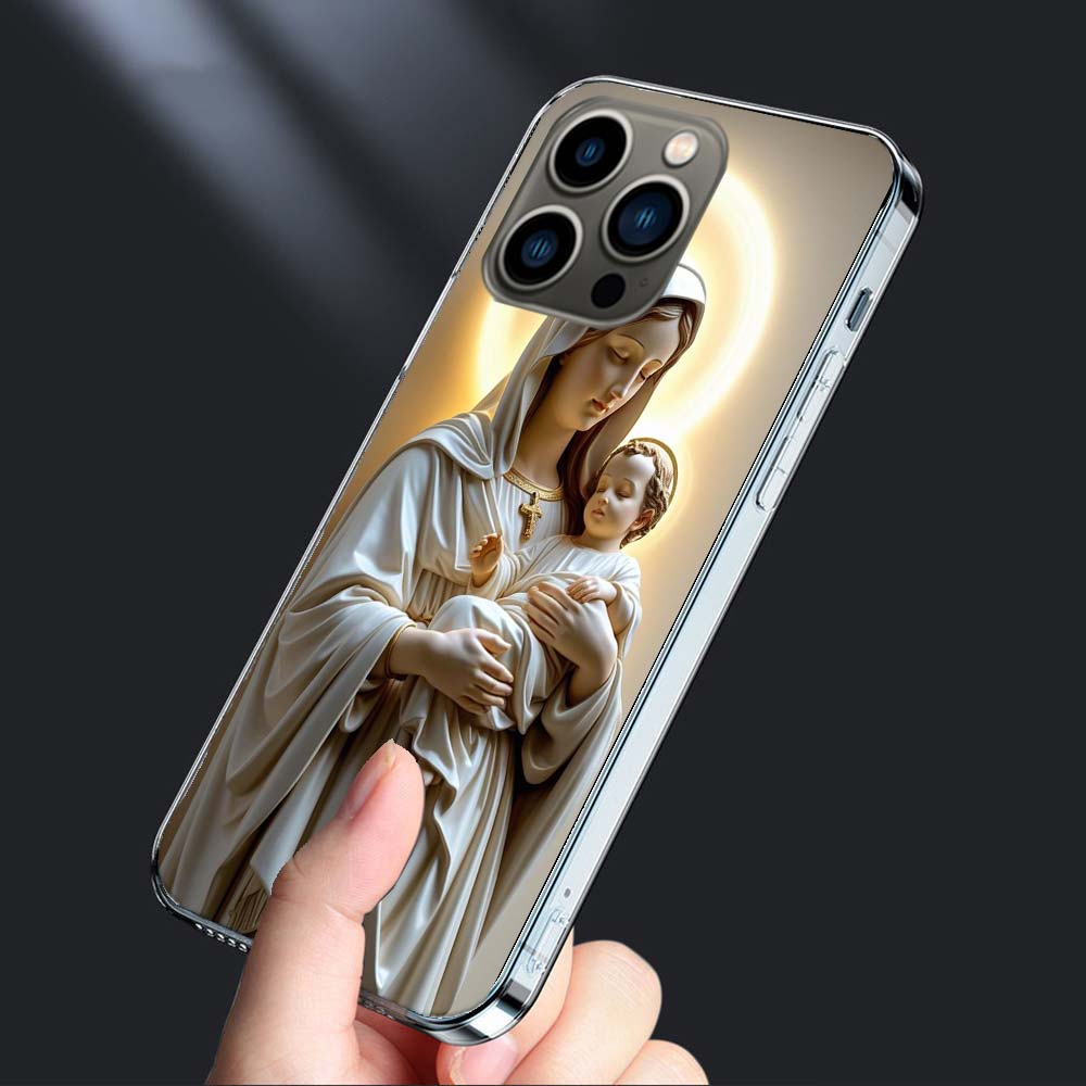 The Virgin Mary and the Baby Phone Case For Iphone 16E 15 Pro 14 Plus 17E 16 17 Pro Max Air 11 12 13 Mini Shockproof Capa Cut
