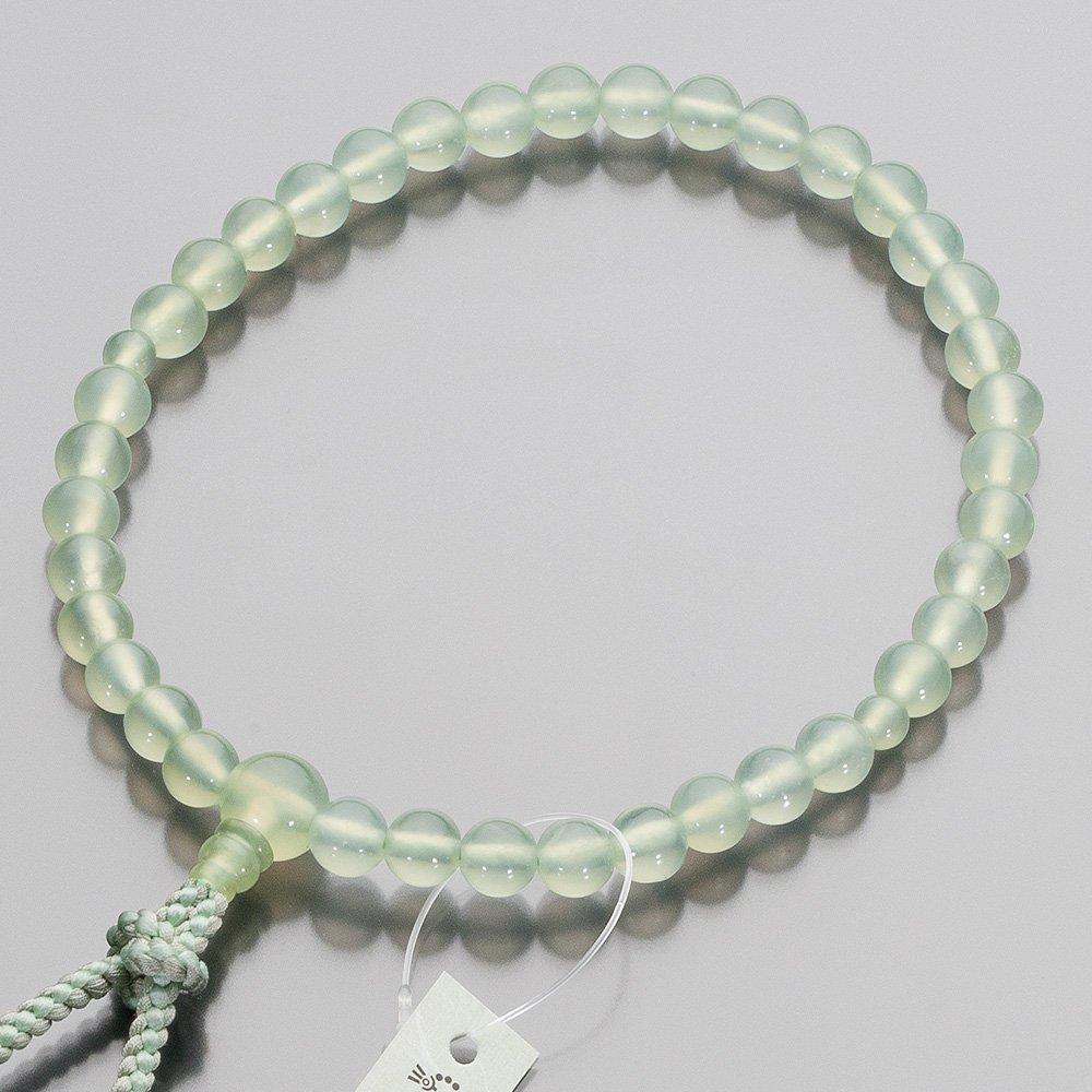 [Takita Buddhist Altar Shop] Women's Buddhist Prayer Beads, Green Onyx, 7mm Beads, Silk Odamaki Bonten Tassel, Prayer Beads Bag, Suitable for All