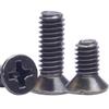 Винты машинные с плоской головкой из углеродистой стали с черным никелевым покрытием - M2/M2.5/M3/M4