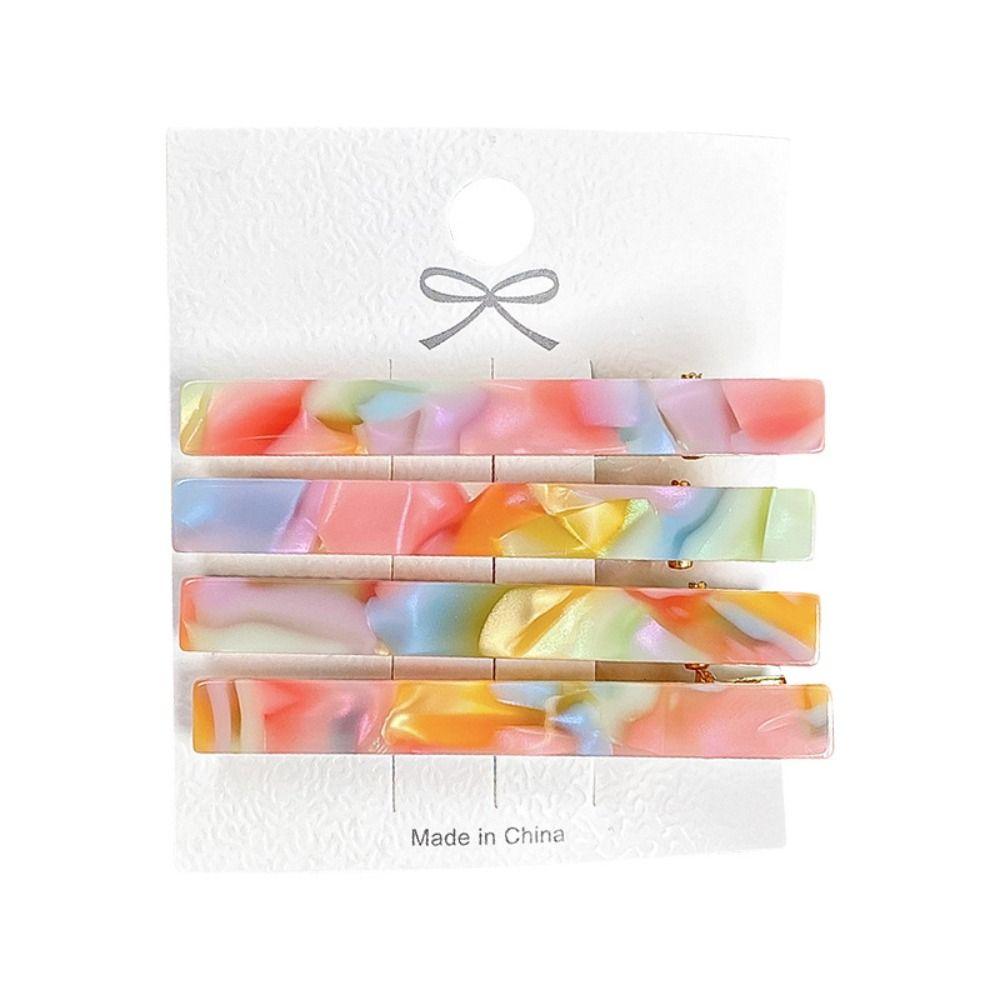 Фигурные заколки из уксусной кислоты, украшение для волос, минималистская заколка для волос, ретро-заколка для волос из ацетата для девочек