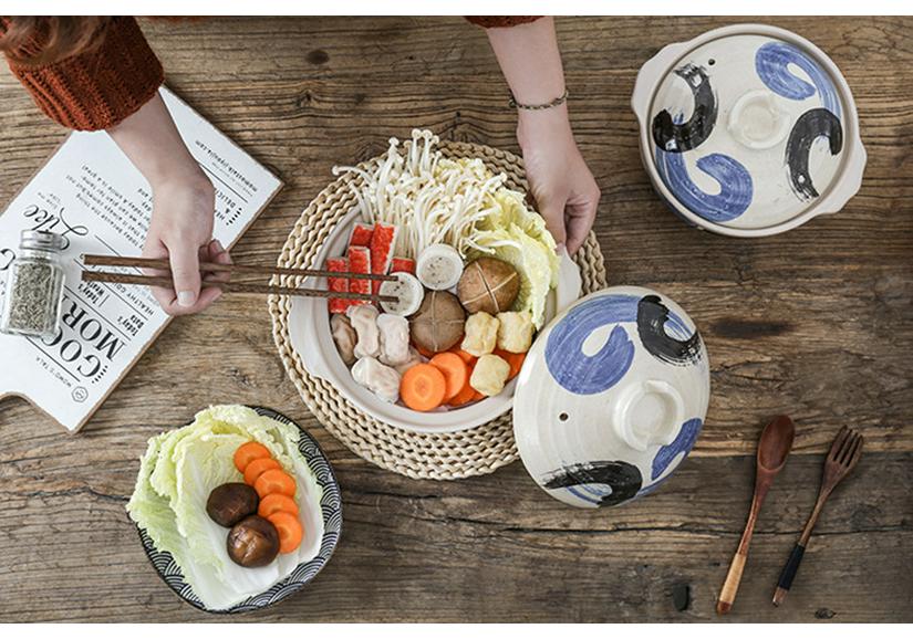 Высокотемпературный японский керамический глиняный суповой горшок Bao Yi для газовой плиты