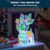 JOYFY 15 In Prismatic Iridescent Reindeer Light Decorations Prismatic Christmas150 LED Lights for Christmas Eve Night Décor