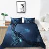 Red Dragon King Queen Duvet Cover Western Mythical Animals Bedding Set For Kids Teens Adults Magical Creature 2/3Pcs Quilt Cover