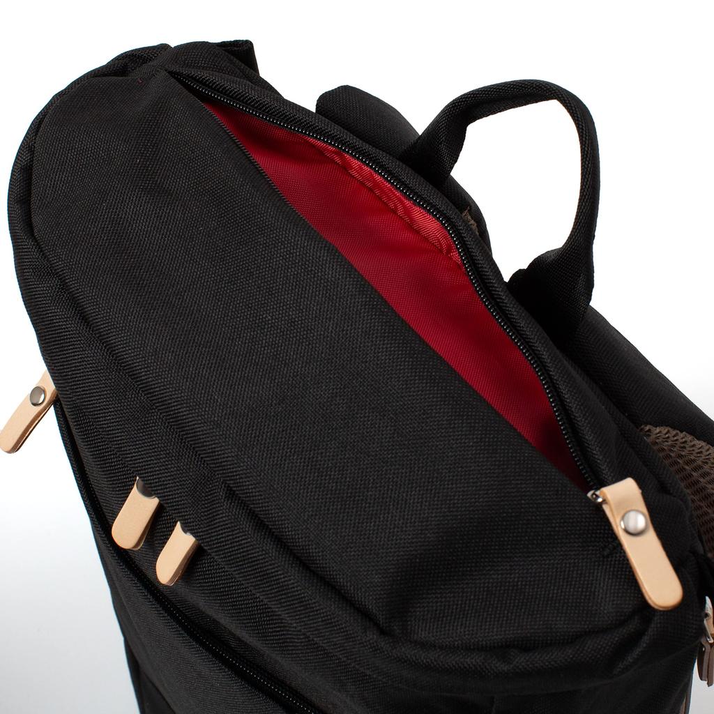 Сделанный рюкзак унисекс 10-дюймовый планшет совместимый A4 полиэстер L карман серии [Heart Factory] FY-0640 (черный)