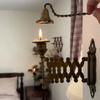 Extending Taper Candle Holder Metal Wall-Mounted Candle Holder Vintage Retractable Wall Sconce