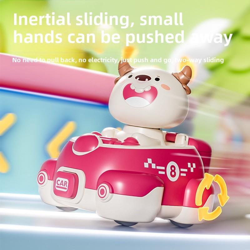 Cartoon Bear Collision Catapult Inertia Toy Car For Kids Development And Fun