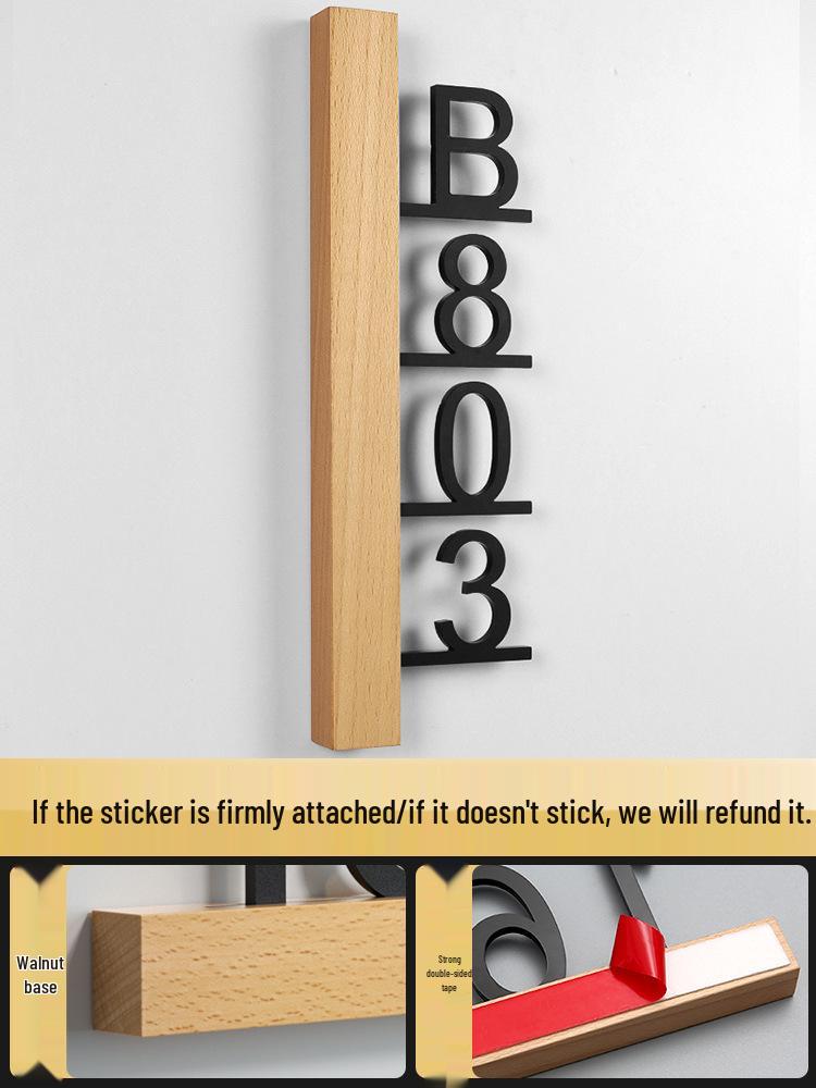 Светящаяся персонализированная наклейка с номером дома для входной двери