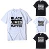 Стильная черная футболка 'Black Lives Matter' против расизма для унисекс, повседневная и удобная