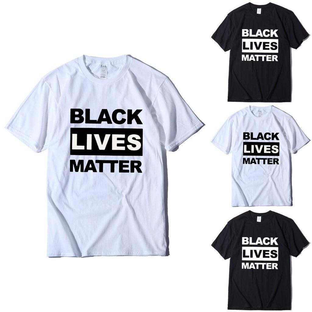 Стильная черная футболка 'Black Lives Matter' против расизма для унисекс, повседневная и удобная