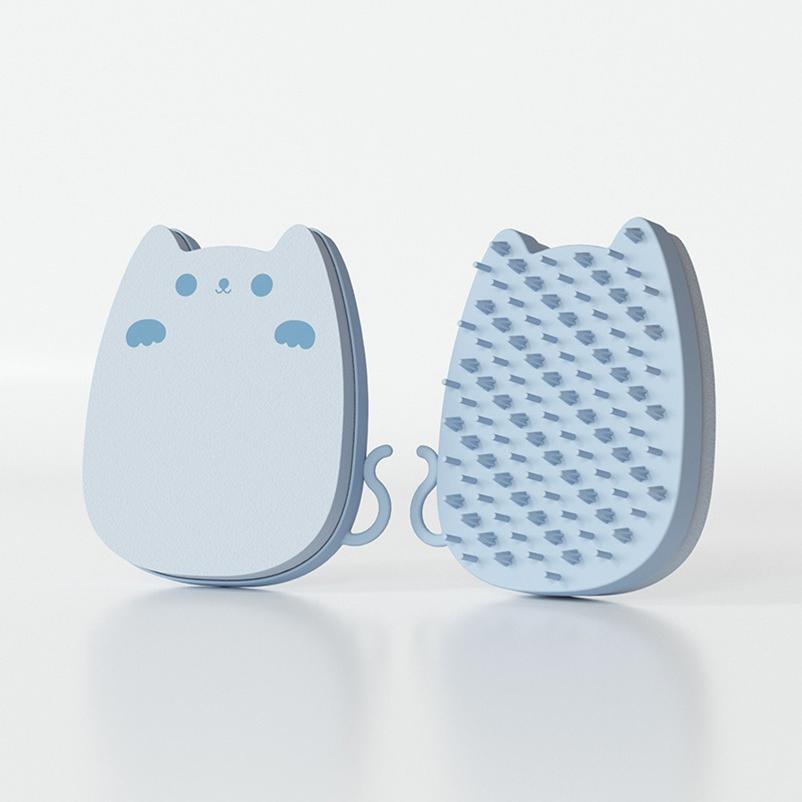 Cat Comb To Go To the Floating Hair Little Monster Cake Combing Pet Cat Combs the Furry Artifact Silicone Bath Combs Pets