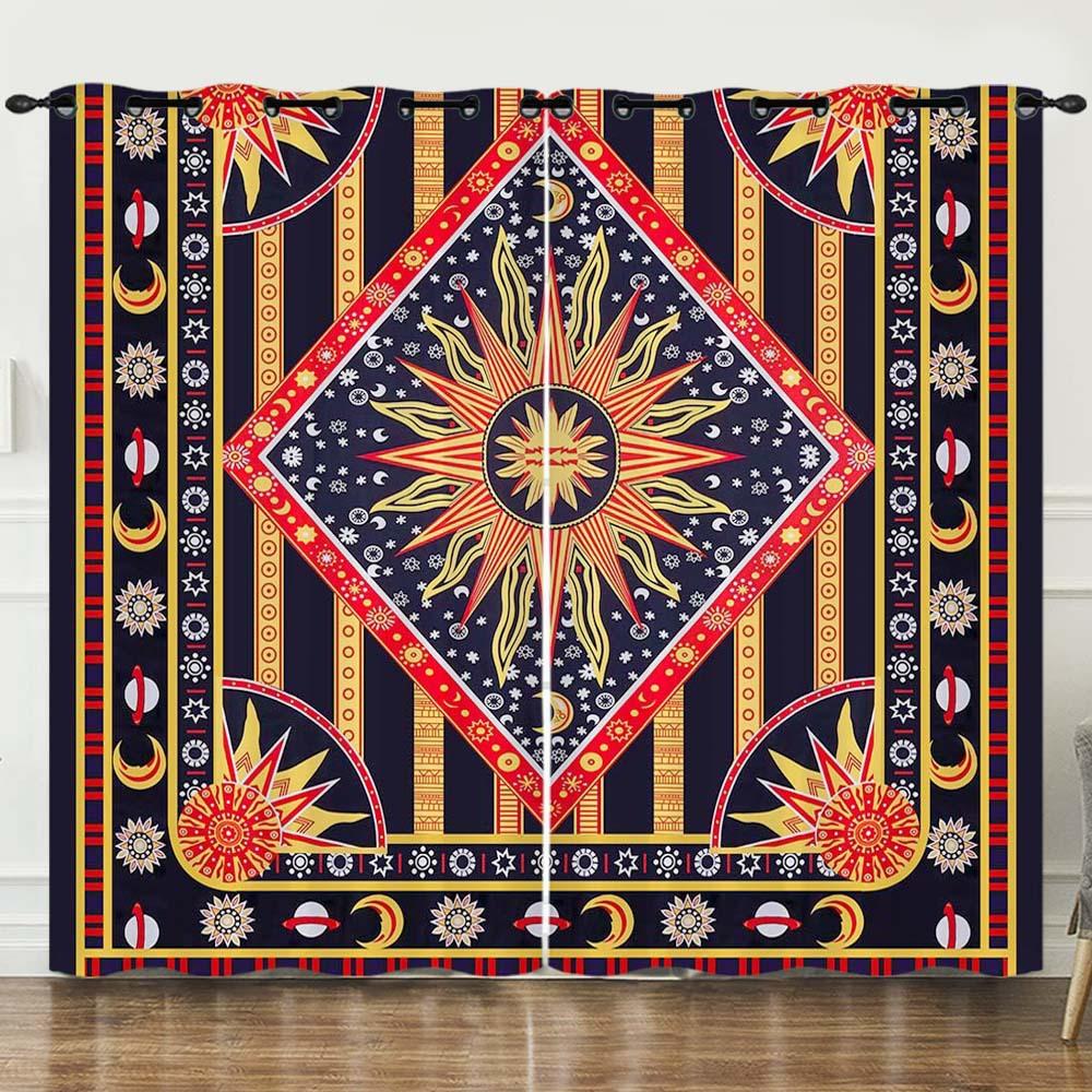 Шторы Солнце и Луна Helios 3D Цифровая печать Затемняющая штора на люверсах