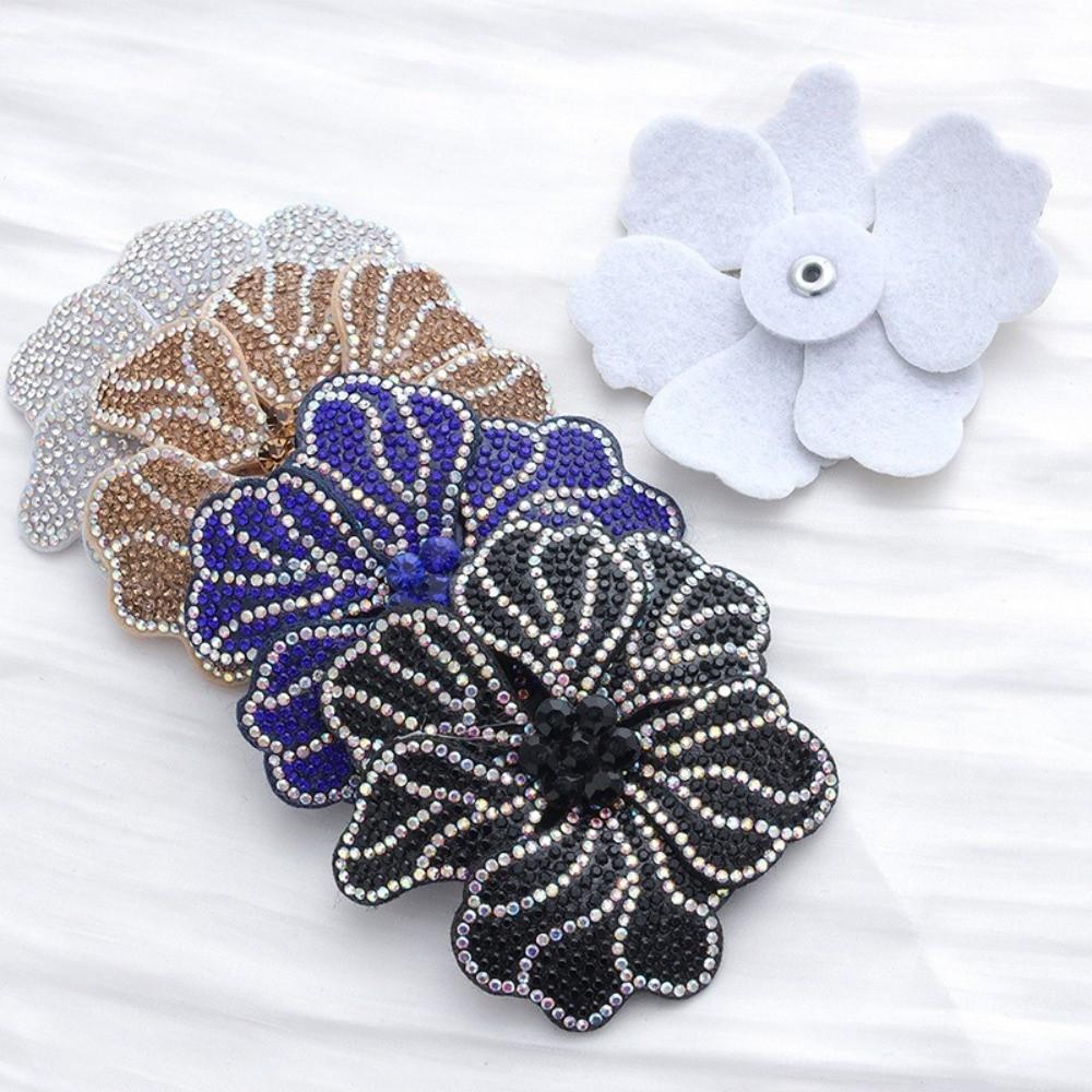 3D Rhinestone Flower Patches Sparkling Sew-On Applique New Jewelry Accessories Sewing Supplies