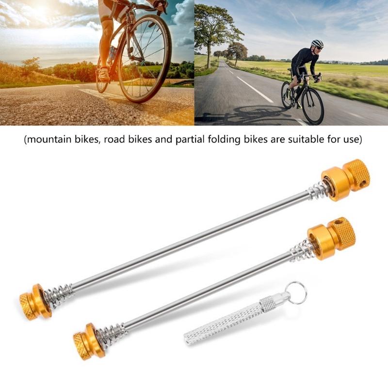 Bicycles Front Rear Hub Set Mountain Bicycles Hub Levers Aluminum Alloy Bike Skewers Bicycles Maintenance Tool Enduring